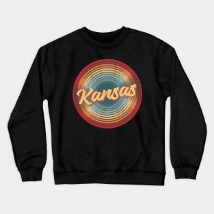 Kansas Vintage Circle Crewneck Sweatshirt